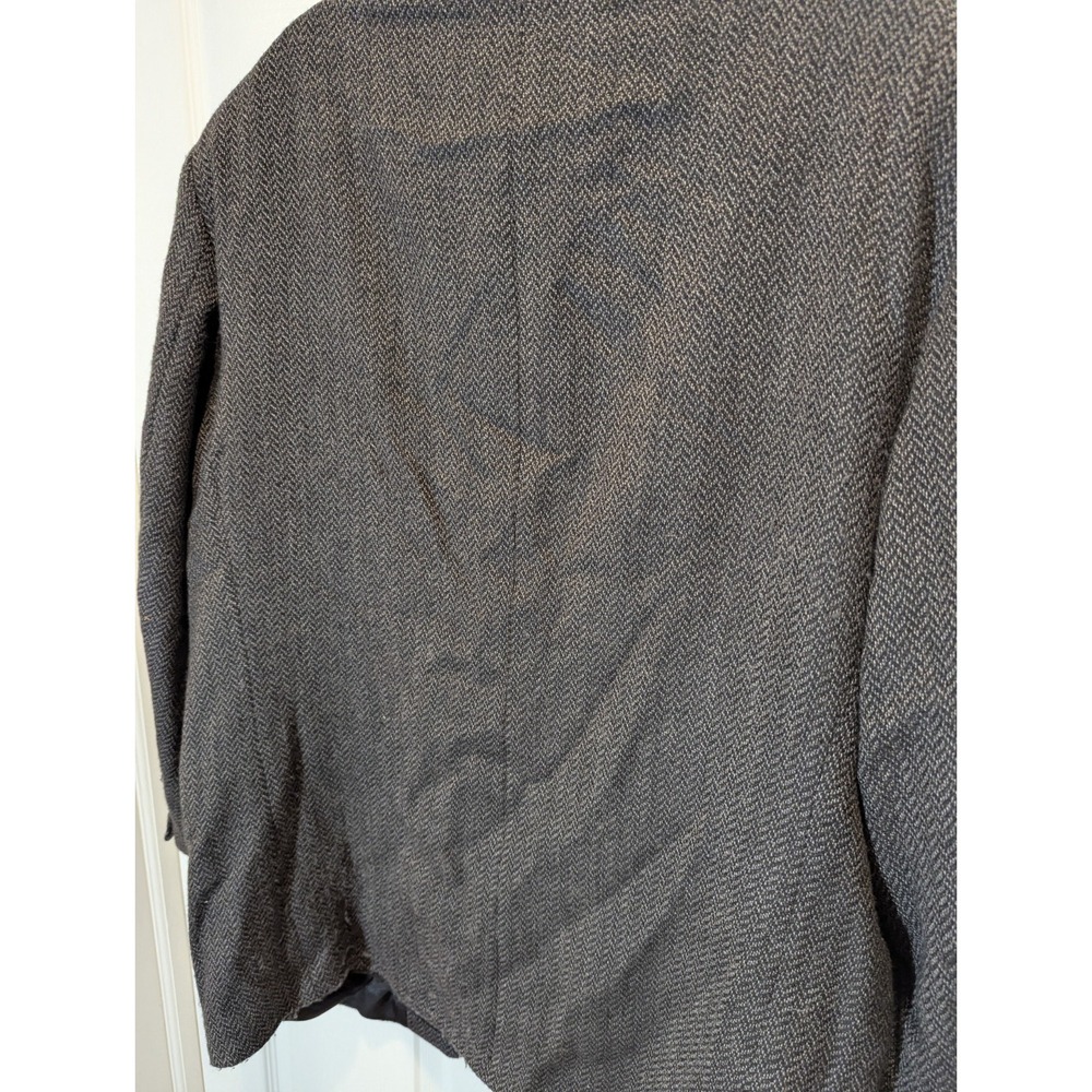 Old Money Herringbone Wool Blazer 46R Stafford Tailored Preppy Sport Coat - Picture 10 of 11